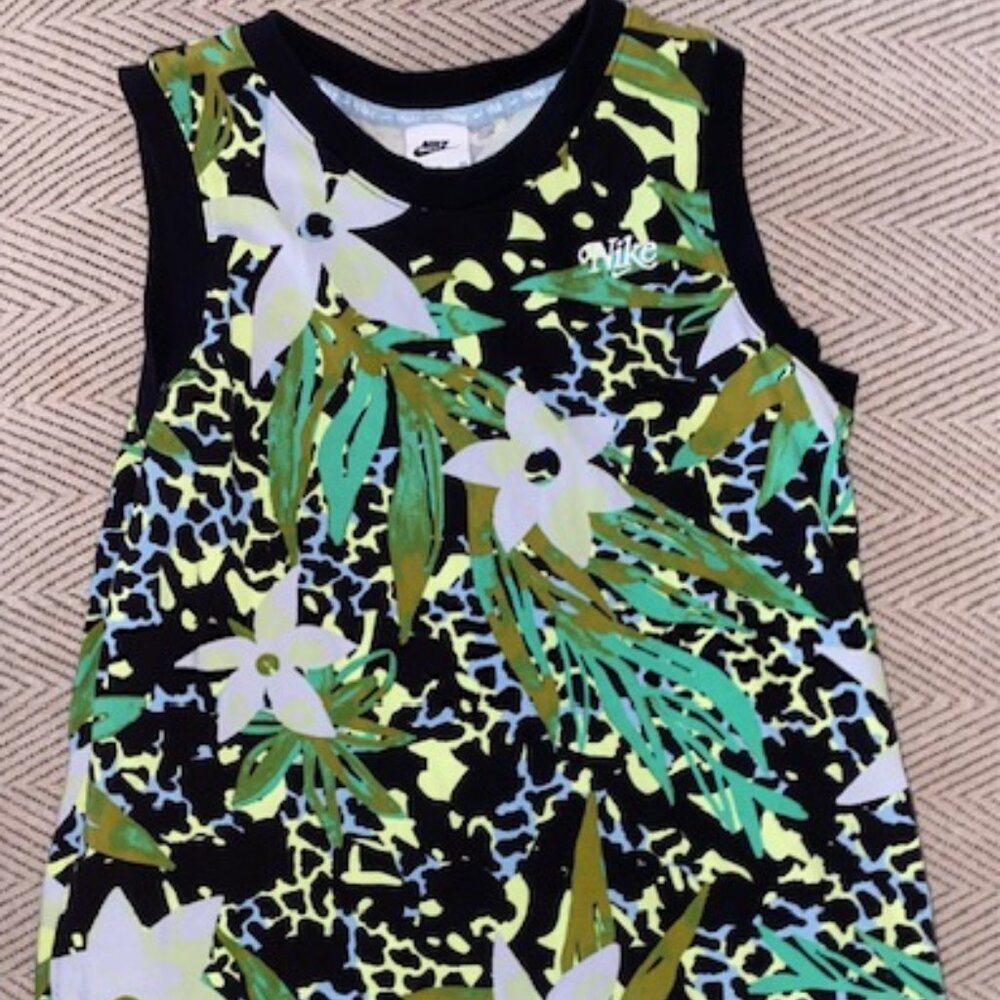Nike Girls' Tropical Print Tank Dress – Size XL – Bold & Sporty!